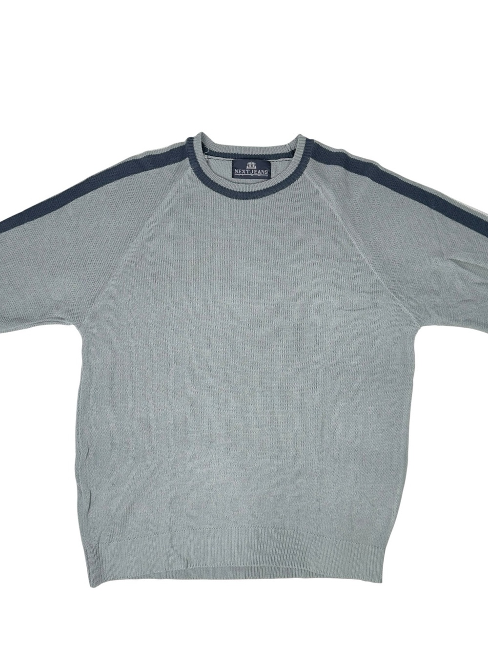 Vintage Next Jeans Knitted Ribbed Crewneck Shirt Sweater Size M 90s Y2K